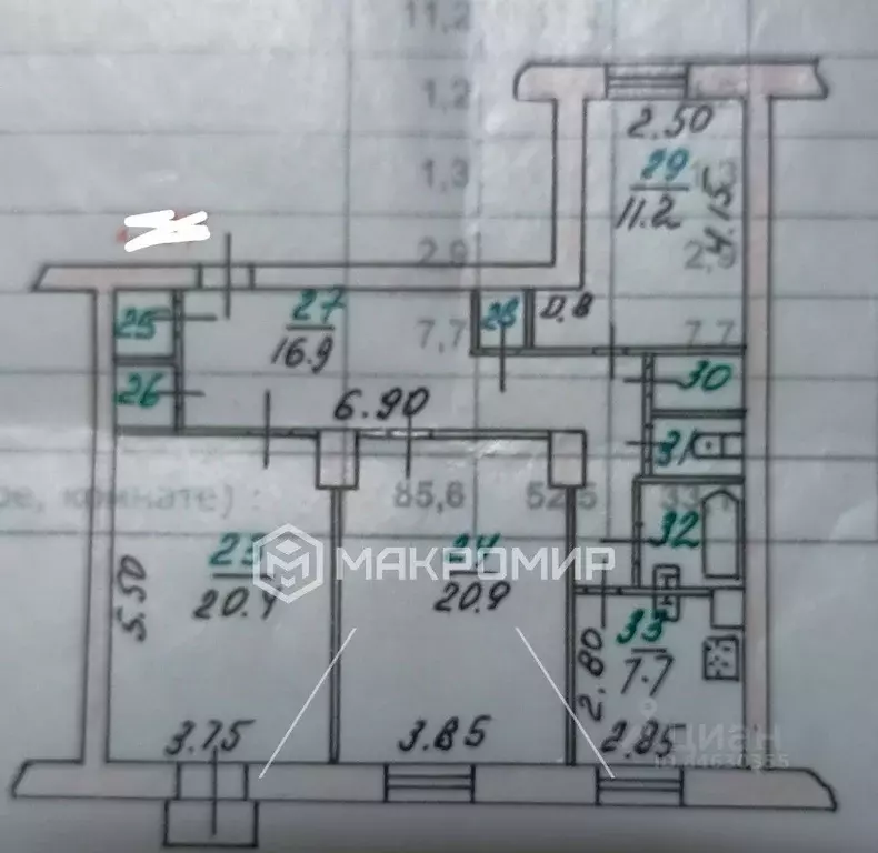 3-к кв. Орловская область, Орел Московская ул., 24 (85.6 м) - Фото 1