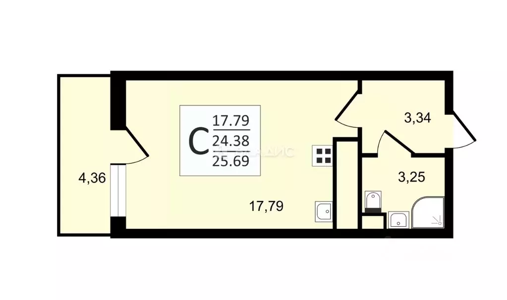 Студия Ленинградская область, Кудрово г. Всеволожский район, Заневское ... - Фото 2