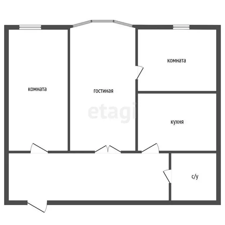 3-комнатная квартира: Челябинская область, Троицкий муниципальный ... - Фото 1