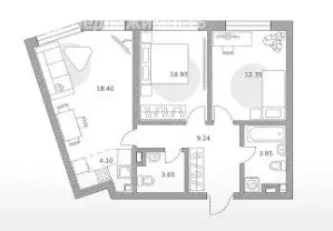 3-комнатная квартира: Москва, Дмитровское шоссе, 73Б (65 м) - Фото 1
