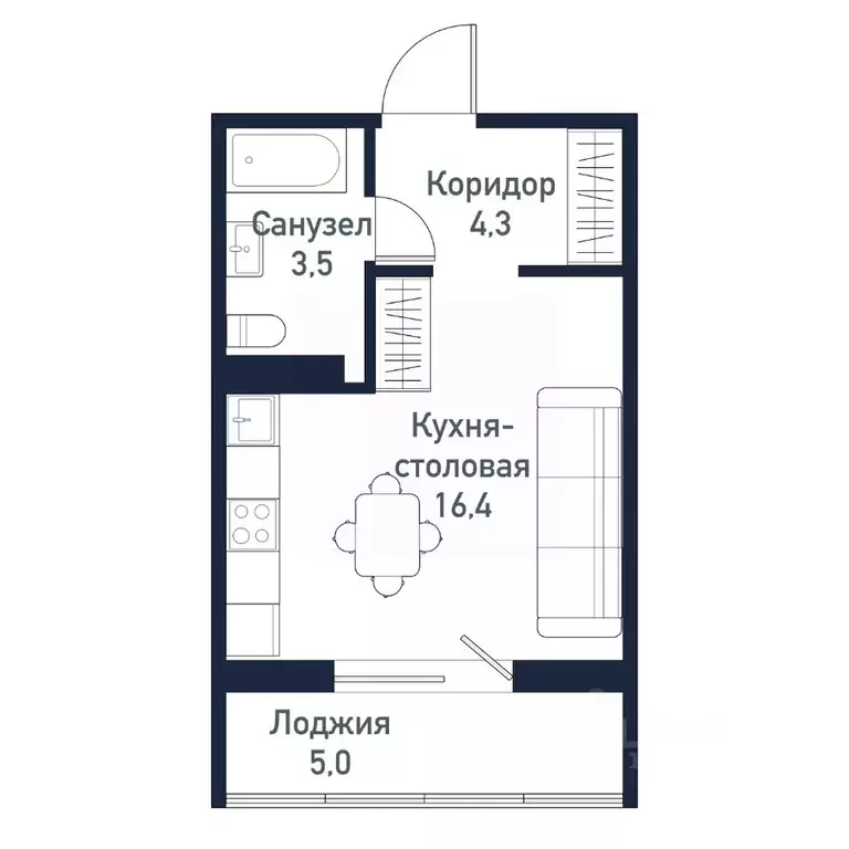Студия Челябинская область, Челябинский городской округ, пос. ... - Фото 1
