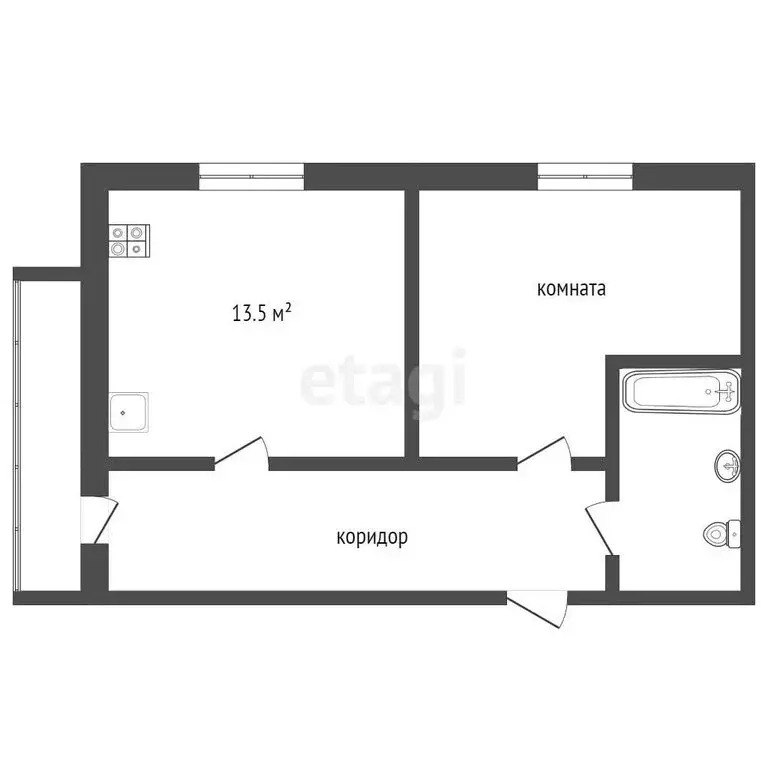 1-комнатная квартира: Кострома, микрорайон Давыдовский-3, 20А (38.2 м) - Фото 0