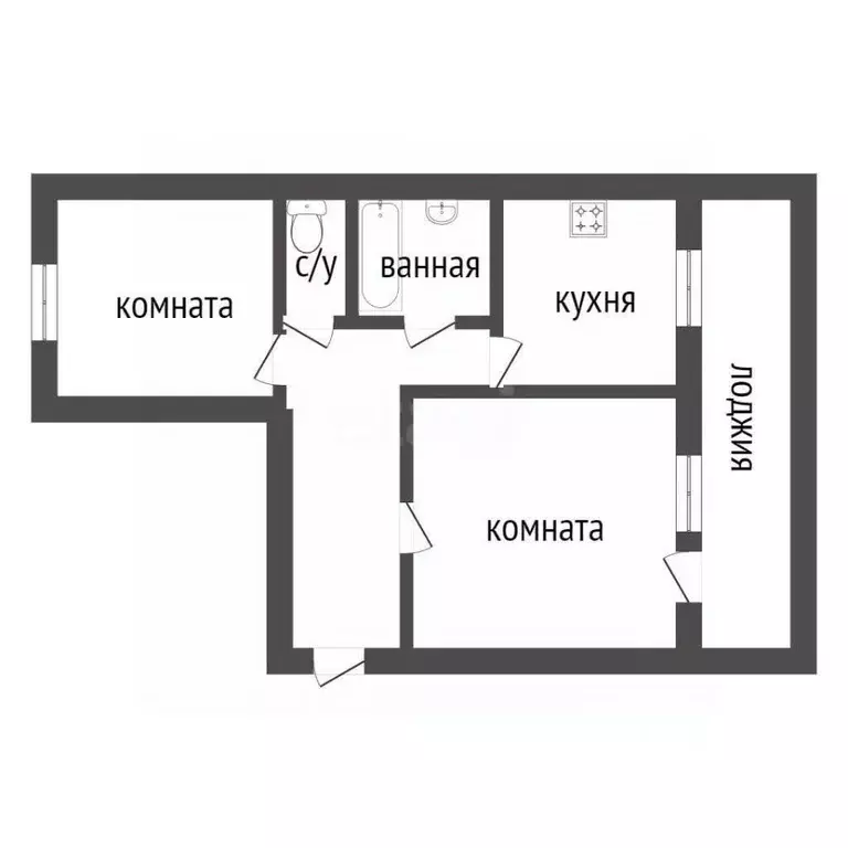 2-к кв. Курганская область, Курган Глинки мкр, ул. Центральная, 20 ... - Фото 2