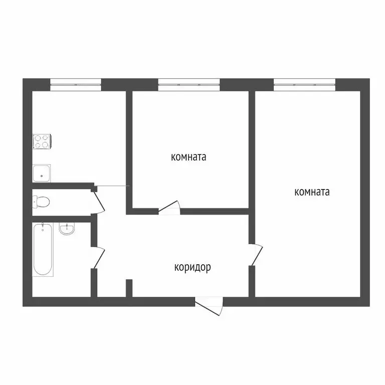 2-комнатная квартира: Миасс, проспект Октября, 63 (51.3 м) - Фото 1