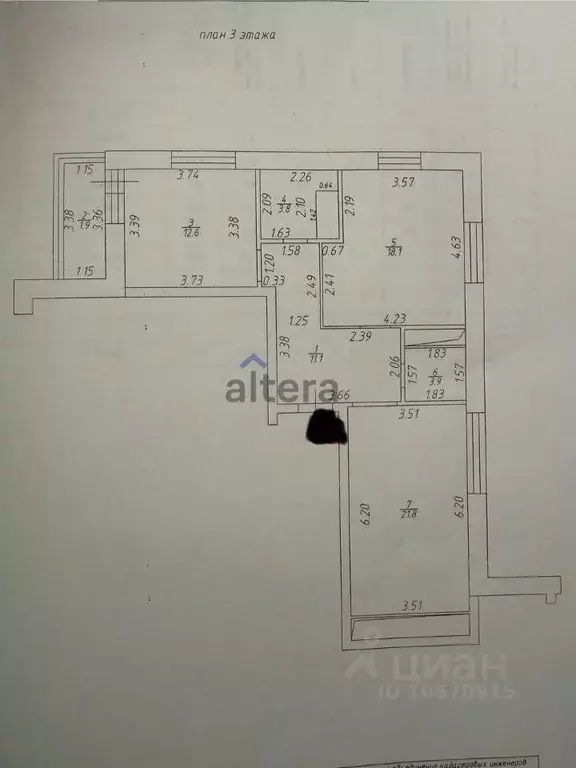2-к кв. Татарстан, Казань Комсомольская ул., 1 (73.0 м) - Фото 2