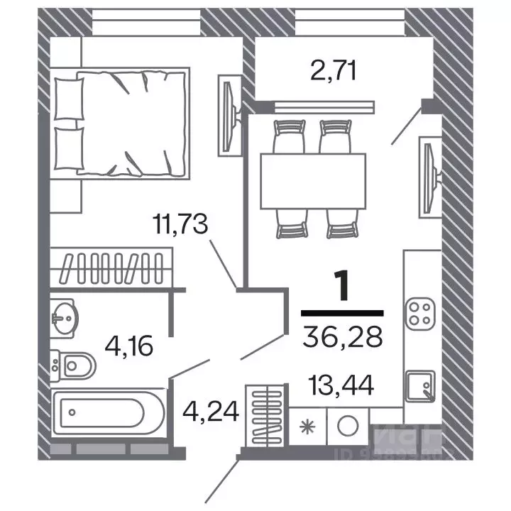 1-к кв. Рязанская область, Рязань Петра и Февронии жилой комплекс ... - Фото 1