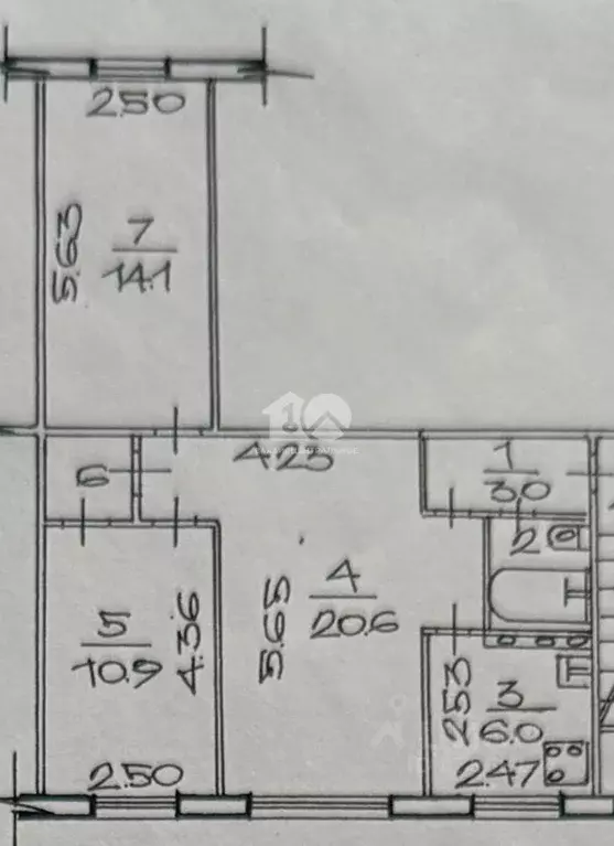 3-к кв. Новосибирская область, Новосибирск ул. Есенина, 59 (59.3 м) - Фото 1