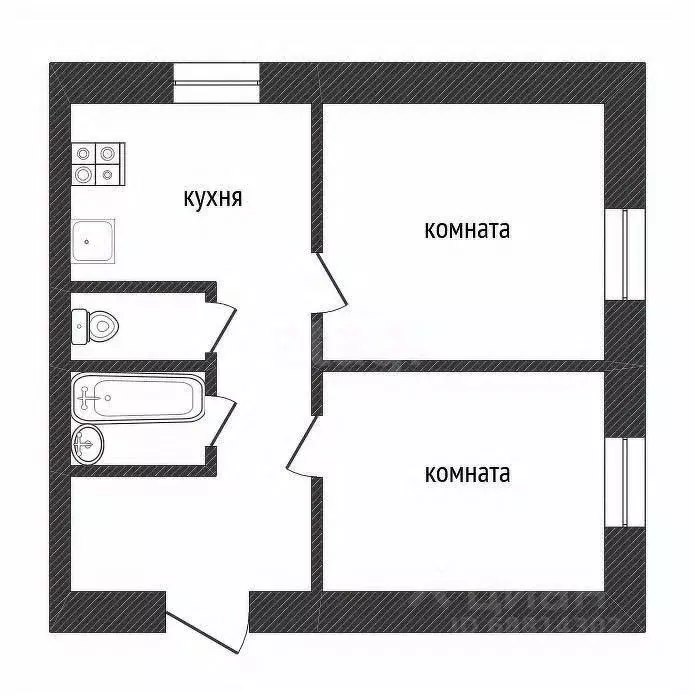 2-к кв. Ленинградская область, Волхов Советская ул., 6 (62.5 м) - Фото 2