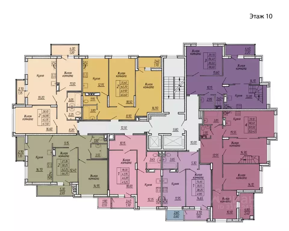 2-к кв. Ивановская область, Иваново ул. Жарова, 79 (66.25 м) - Фото 1