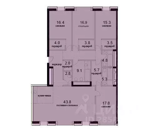 Квартира, 5 и более комнат, 178 м - Фото 0