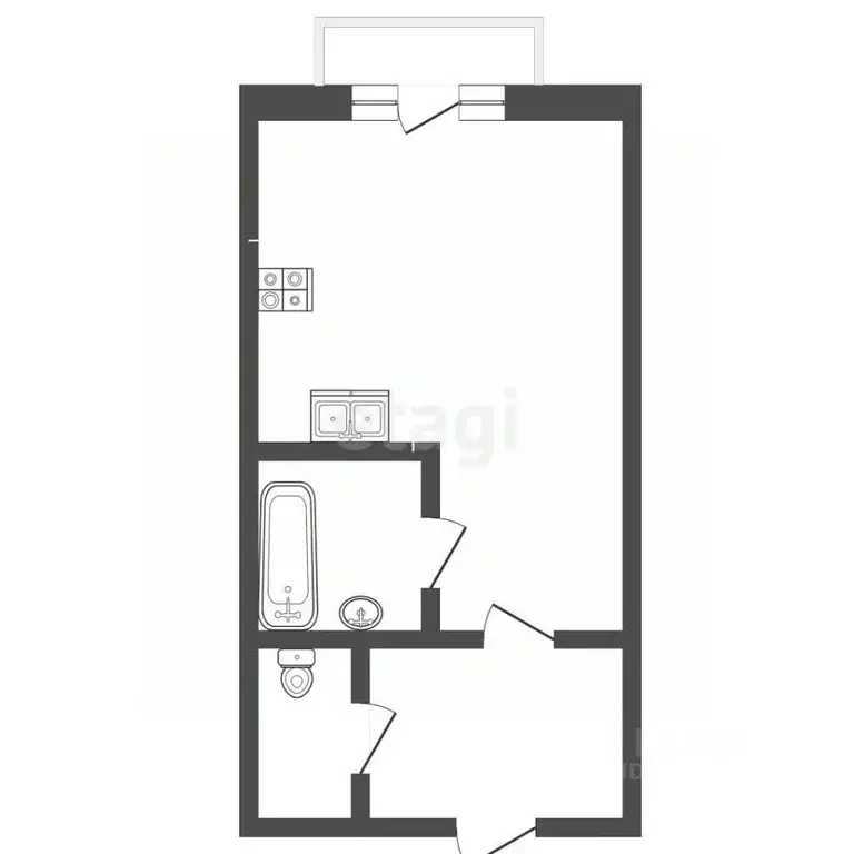 Студия Тамбовская область, Тамбов проезд 1-й Школьный, 9 (33.0 м) - Фото 1