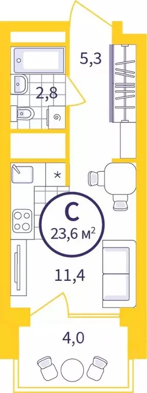 Студия Свердловская область, Екатеринбург Уктус жилрайон, Астон Сезоны ... - Фото 1