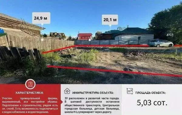 Участок в Амурская область, Благовещенск Загородная ул., 39 (5.0 сот.) - Фото 1