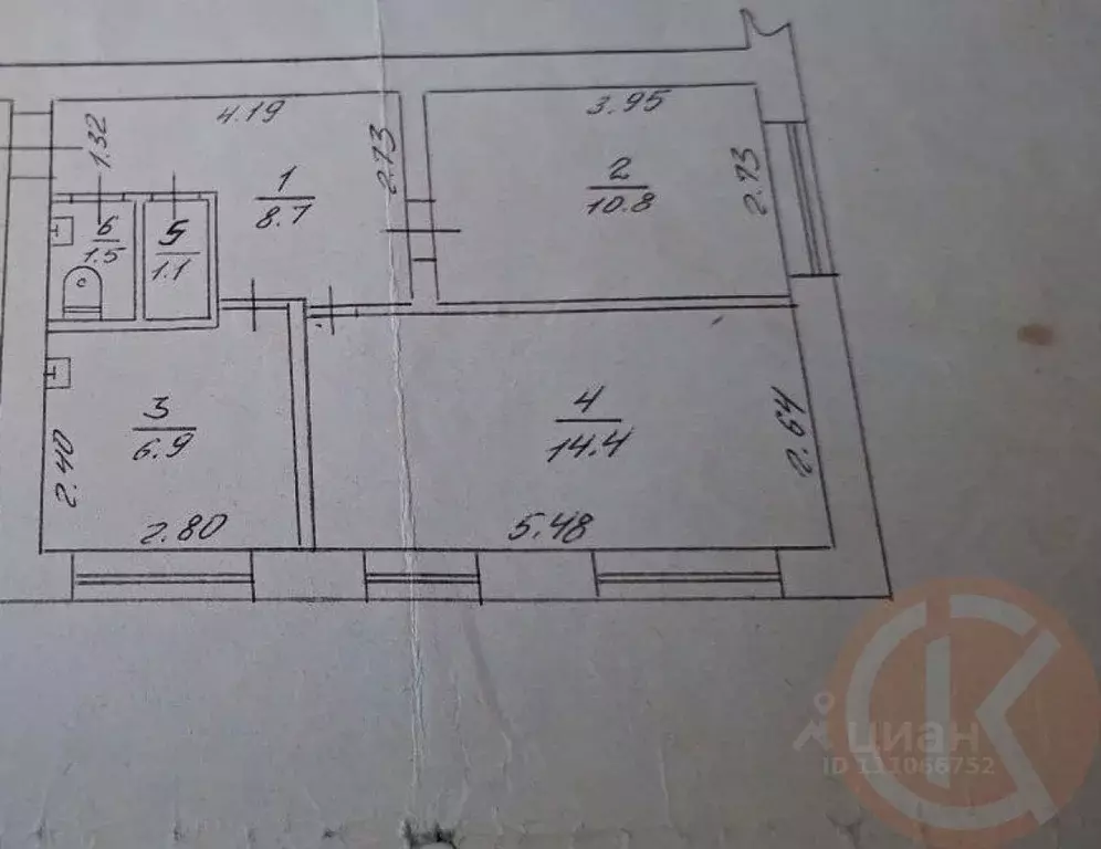 2-к кв. Крым, Евпатория ул. Дмитрия Ульянова, 62 (43.0 м) - Фото 2