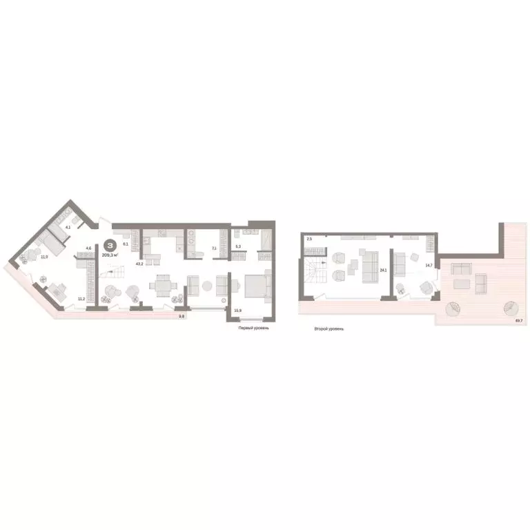 3-комнатная квартира: Екатеринбург, улица Советских Женщин (209.3 м) - Фото 2