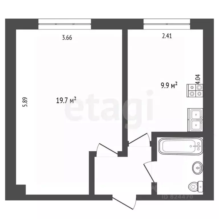 1-к кв. Московская область, Раменское ул. Солнцева, 8 (29.7 м) - Фото 2
