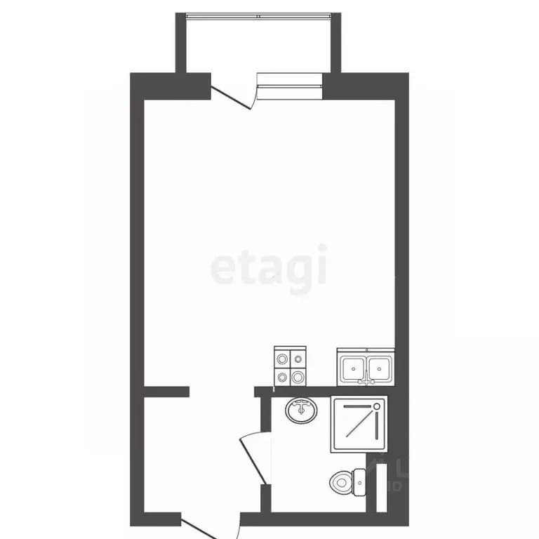 Студия Москва Большая Тульская ул., 2 (16.7 м) - Фото 2