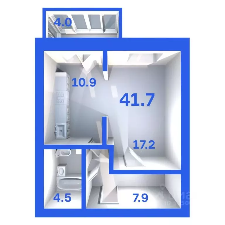1-к кв. Псковская область, Псковский район, Завеличенская волость, д. ... - Фото 1