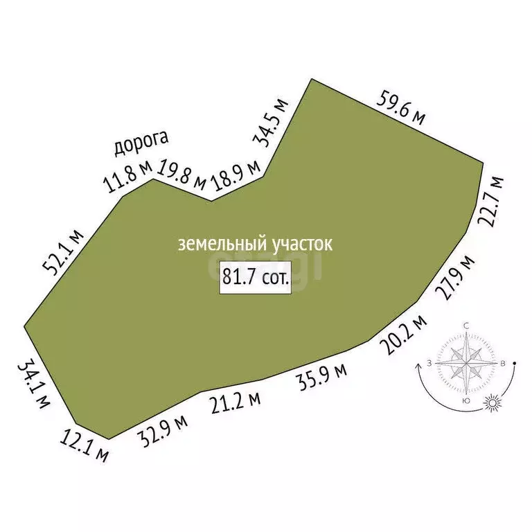 Участок в Семидворье, Извилистый переулок (81.74 м) - Фото 1