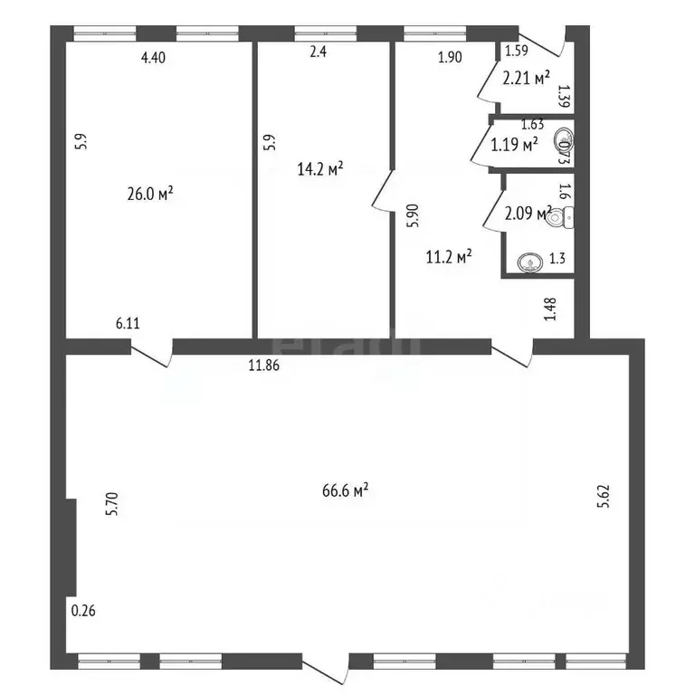 Офис в Санкт-Петербург Можайская ул., 40 (127 м) - Фото 2