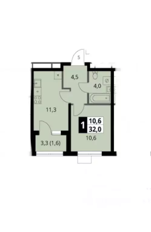 1-к кв. Москва 1-й Ясеневский жилой комплекс (32.0 м) - Фото 0