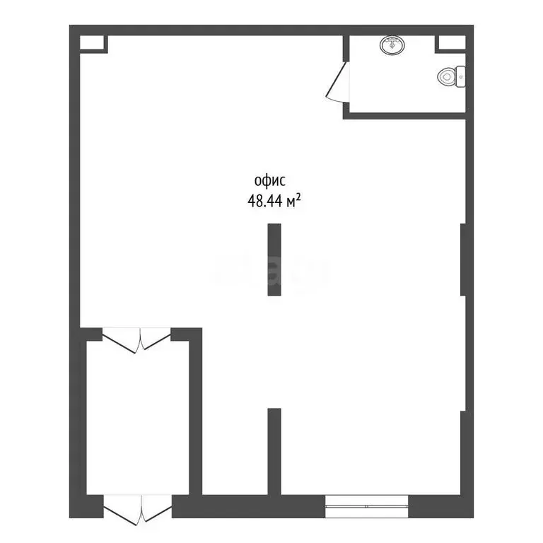 Помещение свободного назначения (48.44 м) - Фото 1