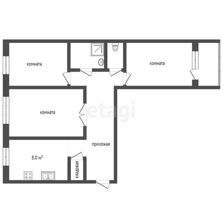 3-комнатная квартира: Муром, Кооперативный проезд, 1 (62.4 м) - Фото 0