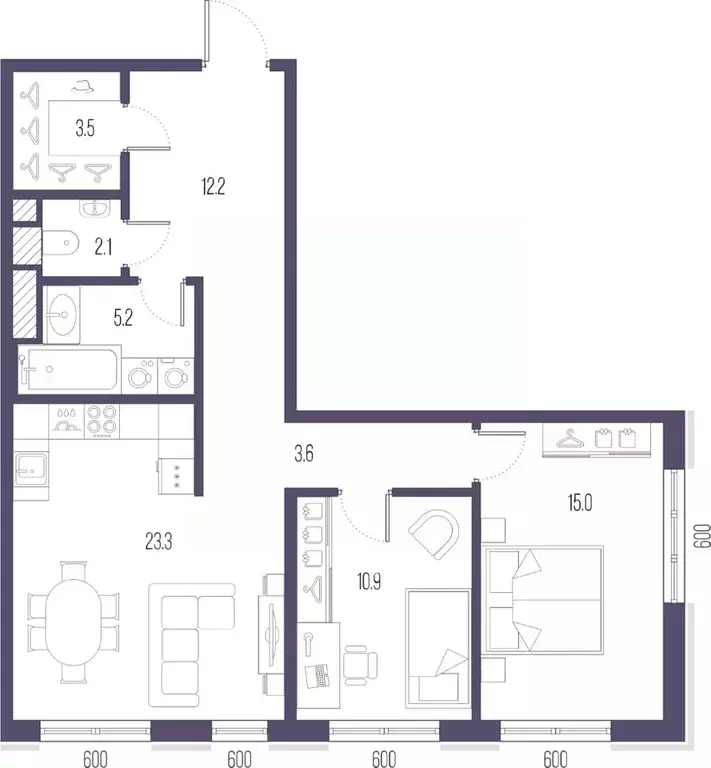2-к кв. Санкт-Петербург ул. Стахановцев, 1 (75.8 м) - Фото 1