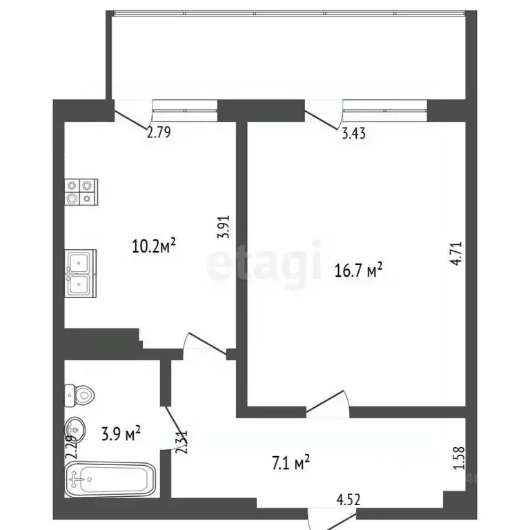 1-к кв. Крым, Феодосия ул. 56-го Гвардейского десантно-штурмового ... - Фото 2