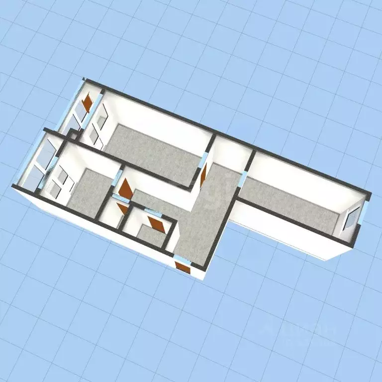 2-к кв. Белгородская область, Губкин Севастопольская ул., 107 (59.6 м) - Фото 2