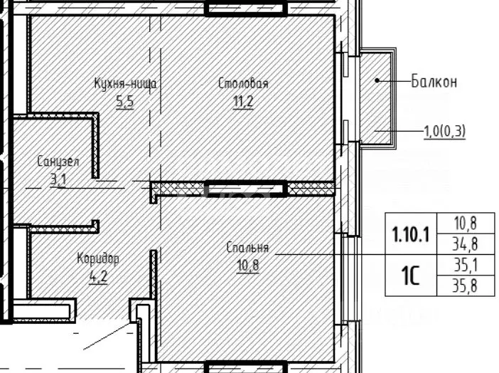 2-к кв. Москва Тагильская ул., 6/5 (35.8 м) - Фото 1