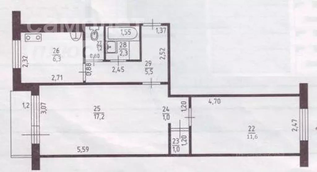 2-к кв. Самарская область, Тольятти Юбилейная ул., 11 (46.0 м) - Фото 1