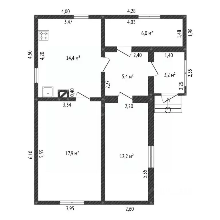 Дом в Башкортостан, Уфа Майкопская ул., 23 (60 м) - Фото 1