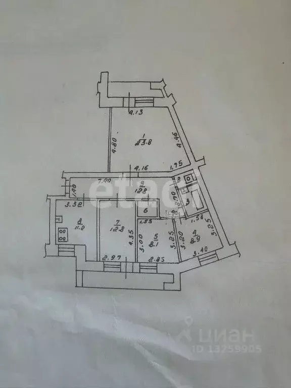 4-к кв. Липецкая область, Липецк ул. М.И. Неделина, 49 (79.7 м) - Фото 2