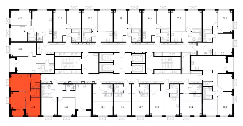 2-к кв. Приморский край, Владивосток ул. Борисенко, 48к4 (43.2 м) - Фото 2