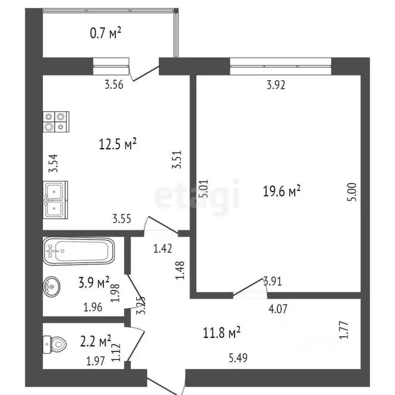 1-к кв. Мордовия, Саранск Мордовская ул., 35к50с1 (50.0 м) - Фото 0