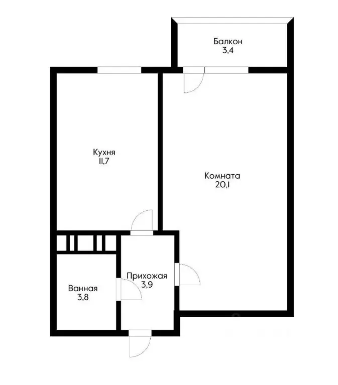 Квартира, 1 комната, 40 м - Фото 0