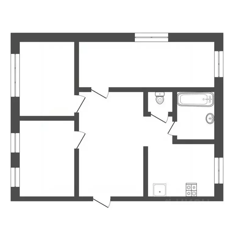 3-к кв. Тульская область, Новомосковск ул. Дзержинского, 22 (74.6 м) - Фото 2