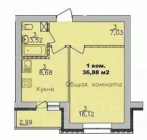 1-к кв. Новосибирская область, Новосибирск Дивногорский мкр, ул. ... - Фото 0