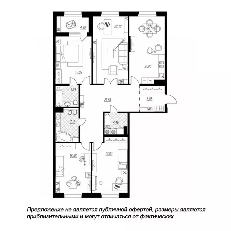 4-к кв. Санкт-Петербург проезд Петровская коса, 6к1 (142.8 м) - Фото 0