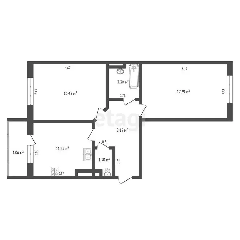 2-комнатная квартира: Анапа, Объездная улица, 39к2 (57.89 м) - Фото 0