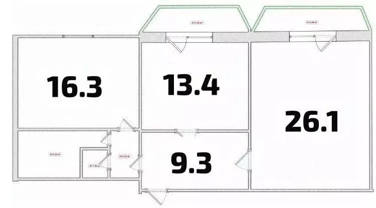 2-к кв. Башкортостан, Уфа Южный мкр, ул. Загира Исмагилова, 6 (72.3 м) - Фото 2