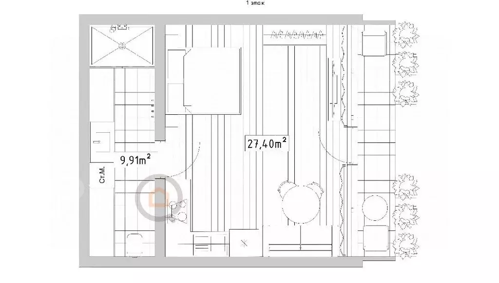 2-к кв. Крым, Алушта ул. Володарского, 9 (37.0 м) - Фото 2