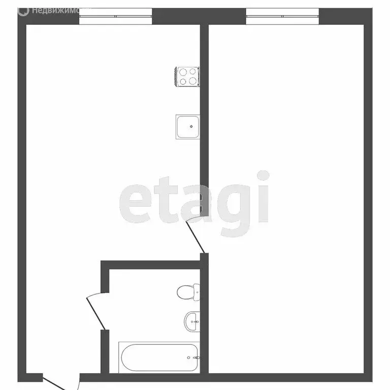 1-комнатная квартира: Томск, улица Сергея Лазо, 4/2 (37 м) - Фото 0