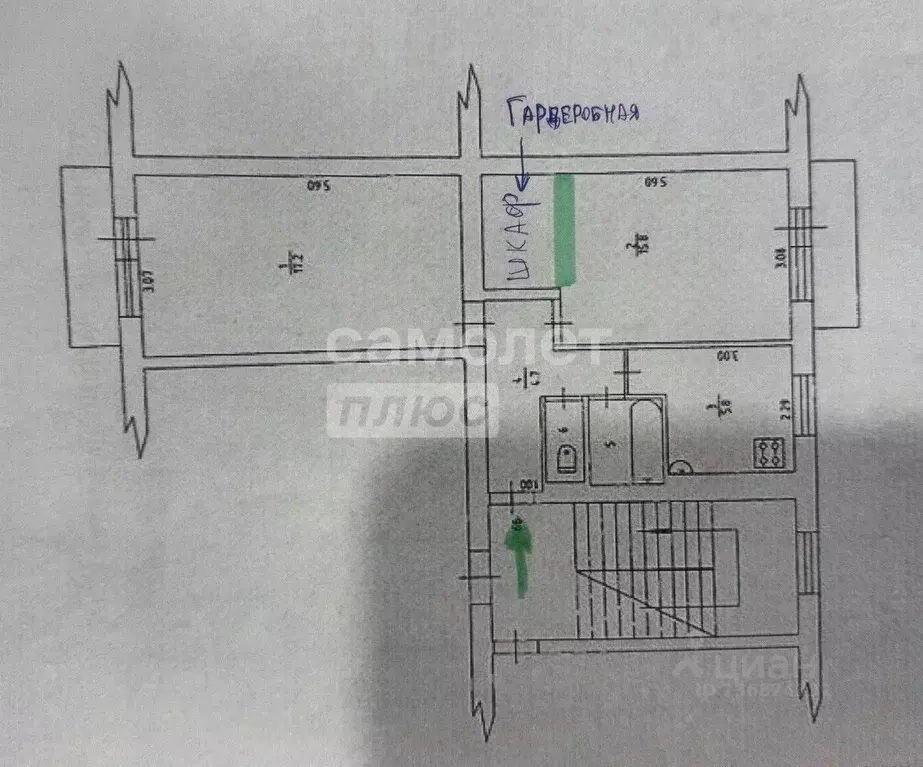 2-к кв. Пермский край, Пермский муниципальный округ, с. Гамово ул. 50 ... - Фото 2