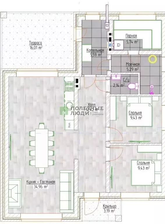 Дом в Татарстан, Зеленодольск Трудовик СНТ, ул. Карла Маркса (104 м) - Фото 2