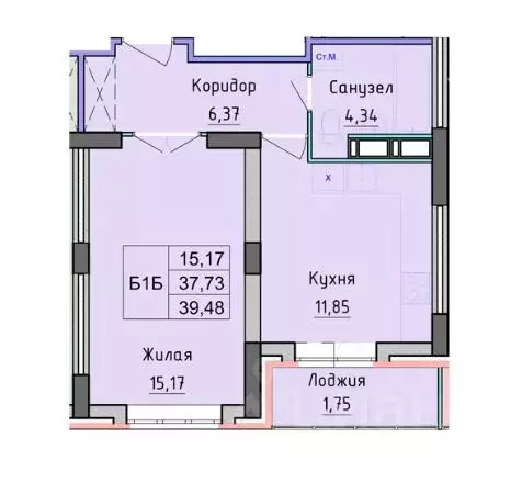 1-к кв. Ярославская область, Ярославль 2-й мкр,  (39.0 м) - Фото 1