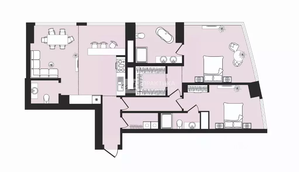 3-к кв. Москва Краснопресненская наб., 14Ак3 (129.2 м) - Фото 2