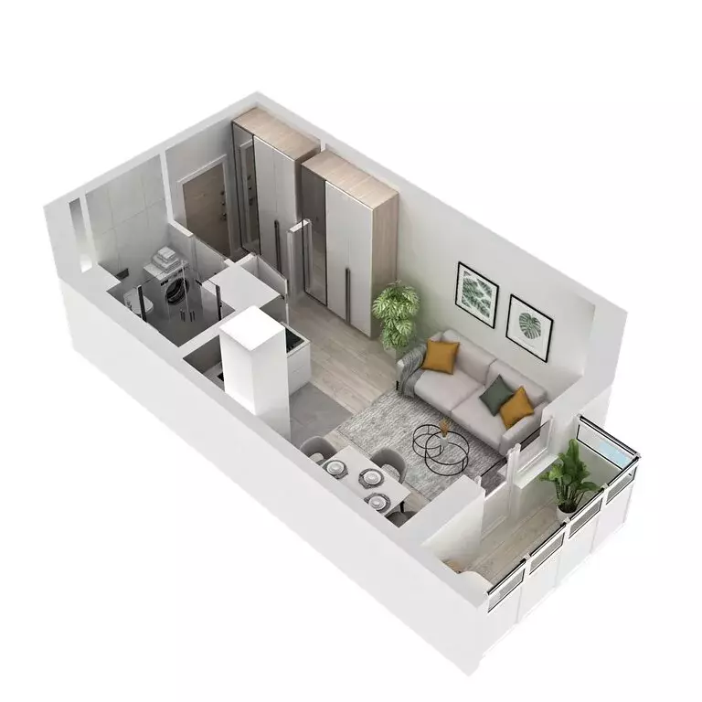 Квартира-студия: Бугры, Петровский бульвар, 28 (22.53 м) - Фото 2