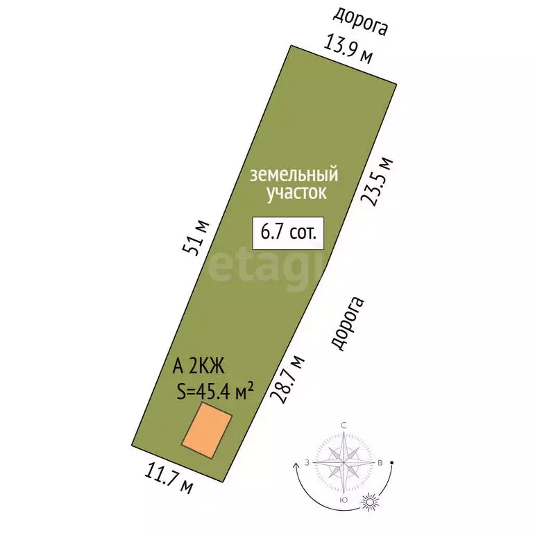 Дом в Тюмень, территория СОСН Агросад-Тюмень, 6-я линия (45.4 м) - Фото 1